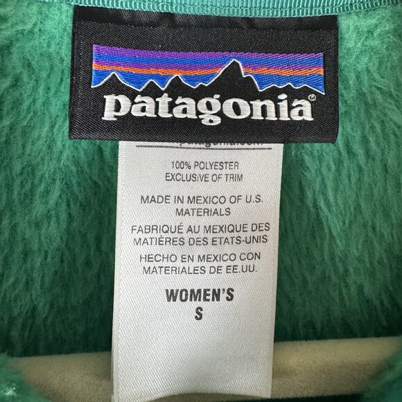 Patagonia Re-Tool Snap-T Polartec Pullover Womens S Emerald Green Fleece Sweater - Picture 11 of 13